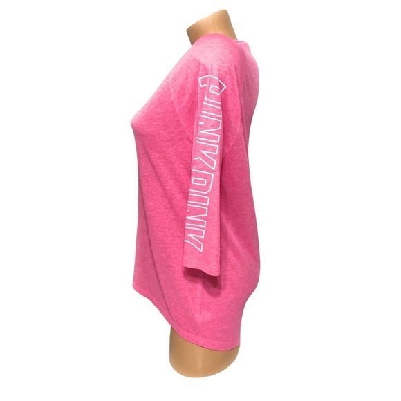Victoria's Secret PINK‎ EXTRA SMALL Graphic T-shirt 3/4 Sleeve Lightweight NEW - Picture 2 of 3